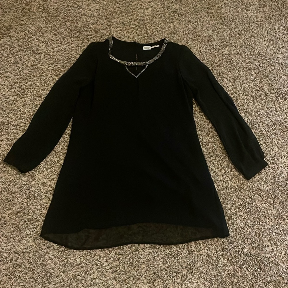Sheer black mini